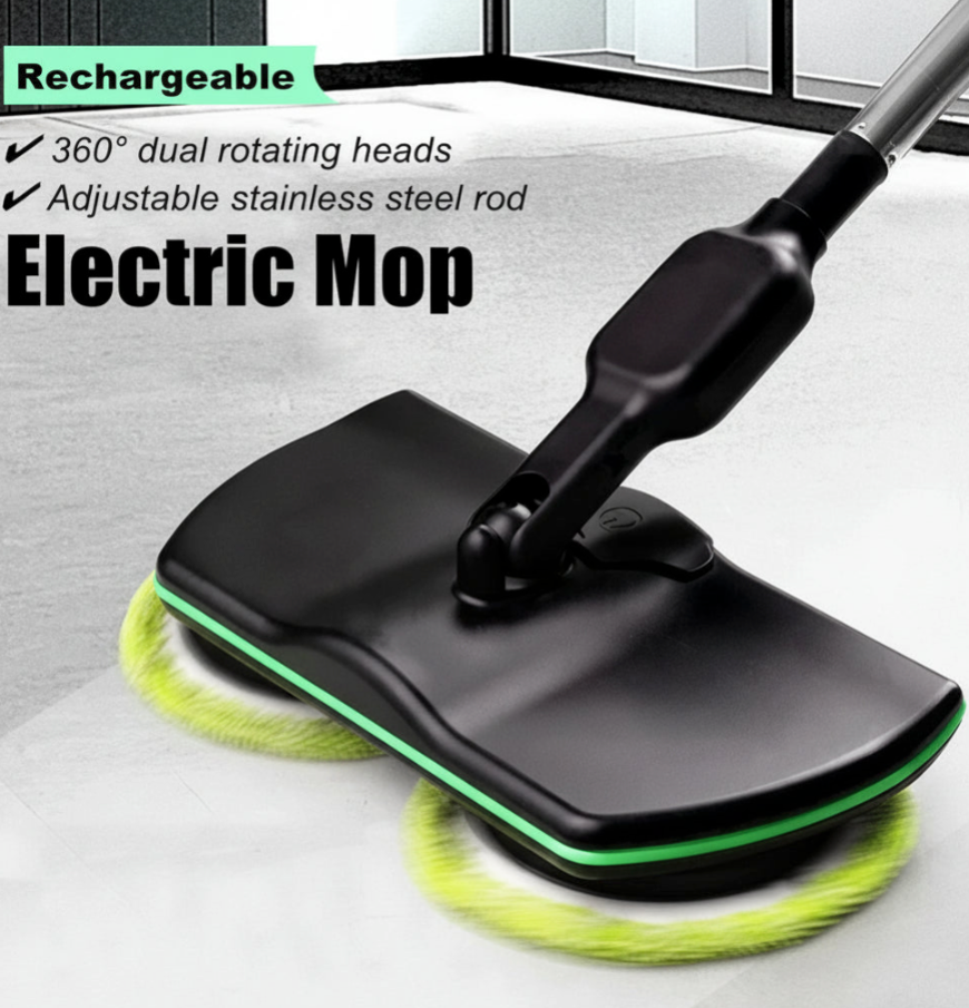 Rechargeable Electric Spin Mop with Rotating Cleaning Pads