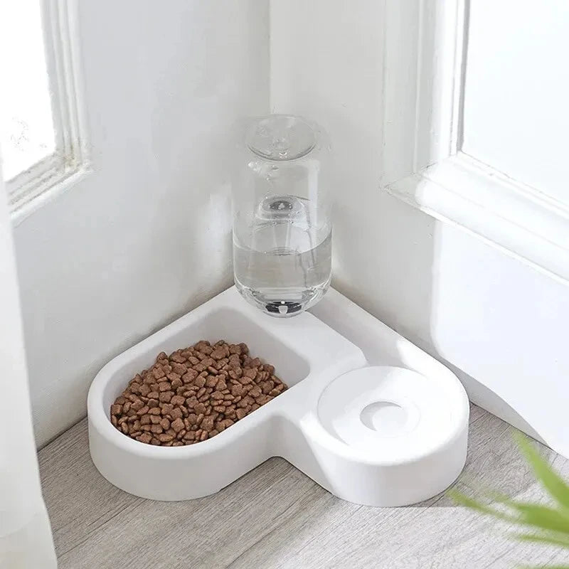 Automatic Drinking Love Pet Bowl Moisture Proof Cat & Dog Bowl, Dual Use Multi-Functional Feeder & Water Dispenser