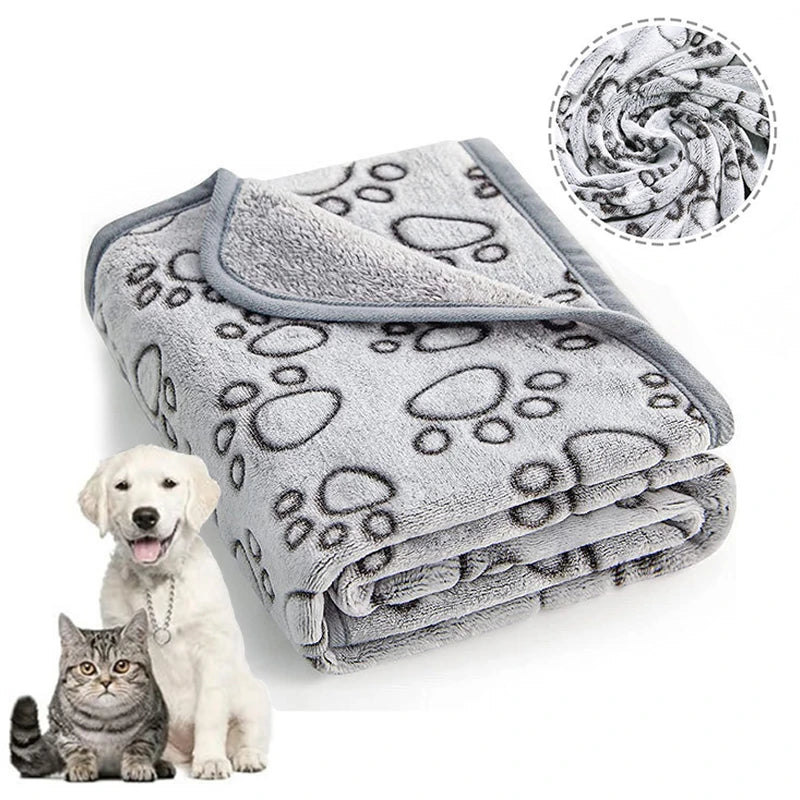 High-Quality Fluffy Pet Blanket Mat, Soft, Warm & Cute Cartoon Pattern