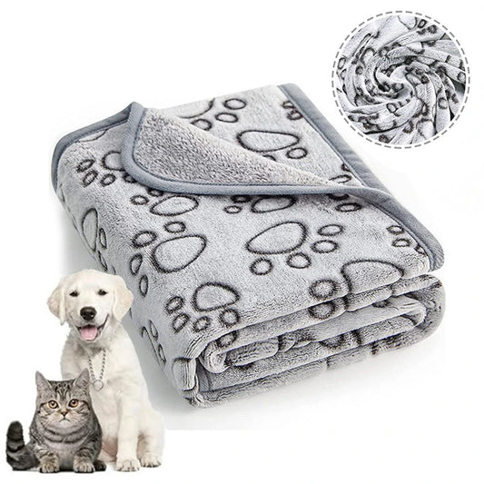 High-Quality Fluffy Pet Blanket Mat, Soft, Warm & Cute Cartoon Pattern