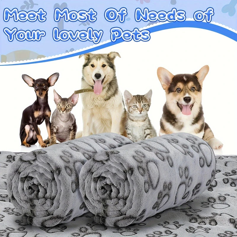 High-Quality Fluffy Pet Blanket Mat, Soft, Warm & Cute Cartoon Pattern