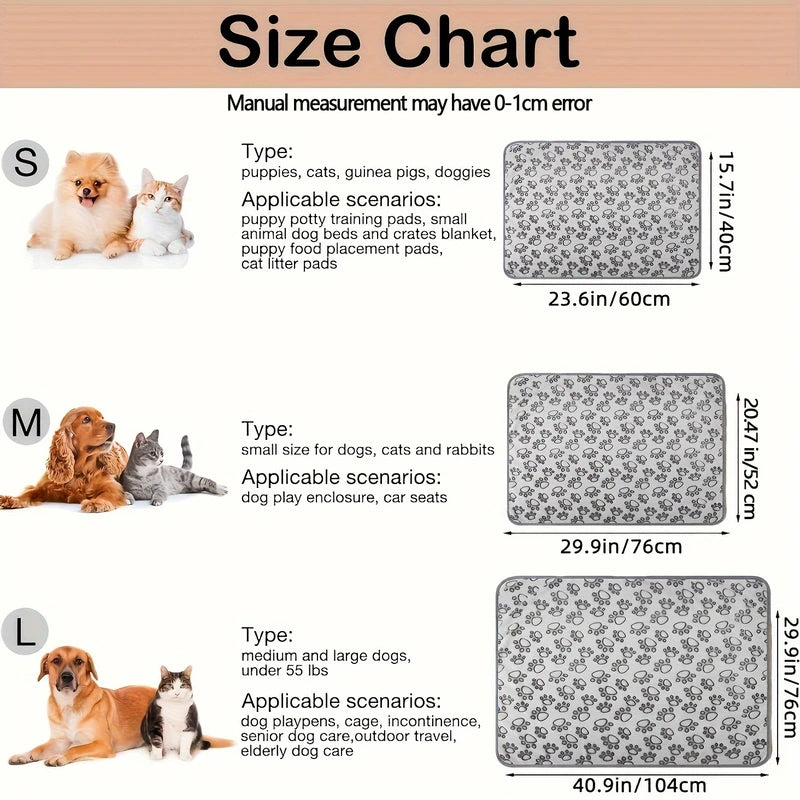 High-Quality Fluffy Pet Blanket Mat, Soft, Warm & Cute Cartoon Pattern