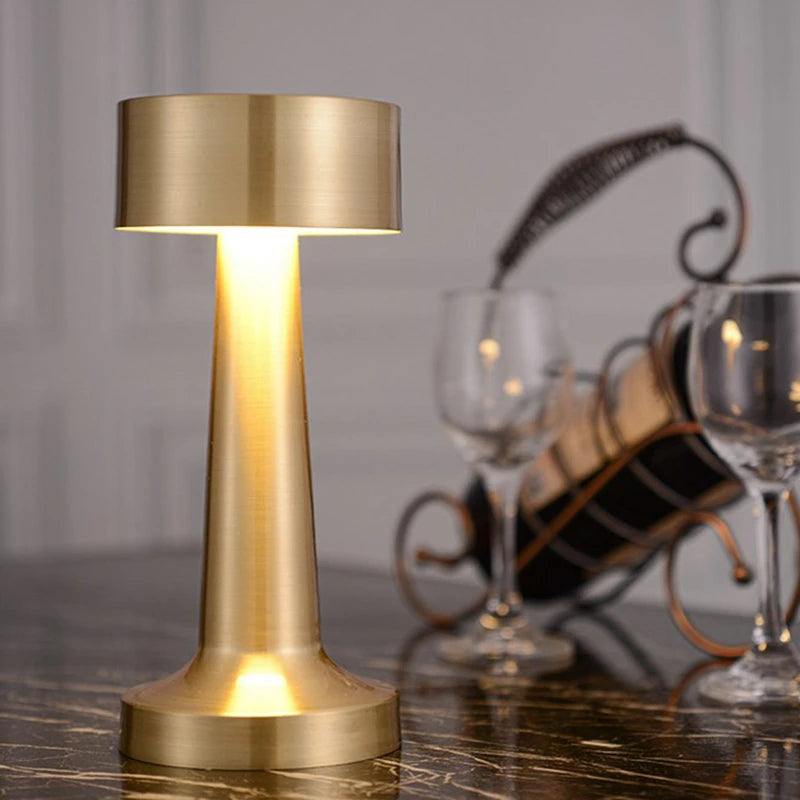 Retro LED Bar Rechargeable Table Lamp – Vintage Bar Table Lamp, Cordless & Dimmable, Perfect for Home & Restaurant Decor
