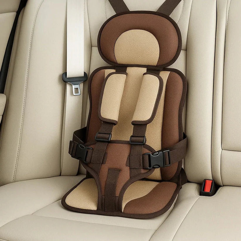 Portable Child Travel Seat with Five-Point Harness and Foldable Design