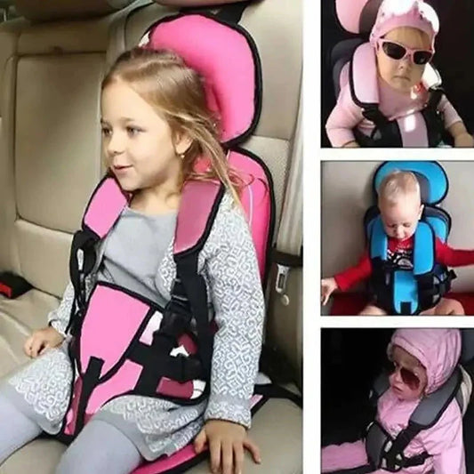 Child Protection Booster Cushion Seat with Integrated Safety Harness for Car Travel