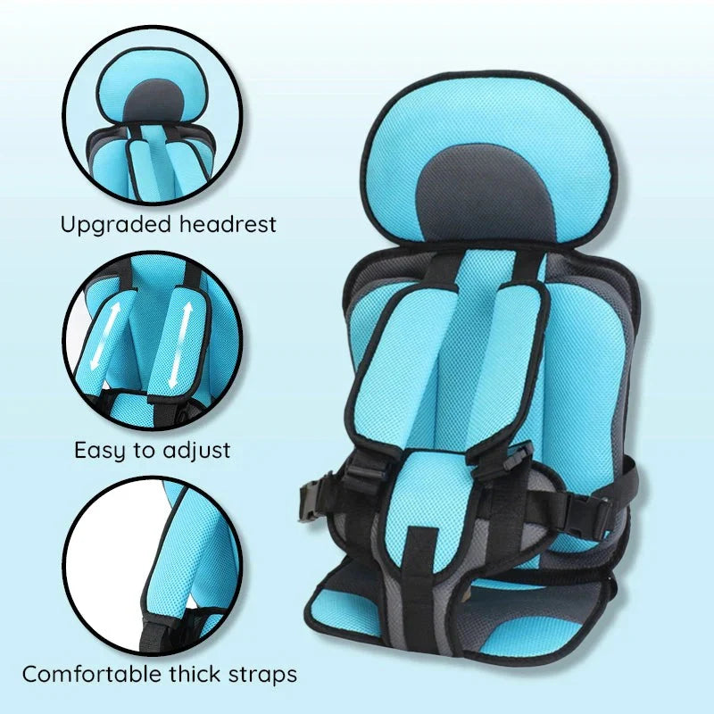 Child Protection Booster Cushion Seat with Integrated Safety Harness for Car Travel