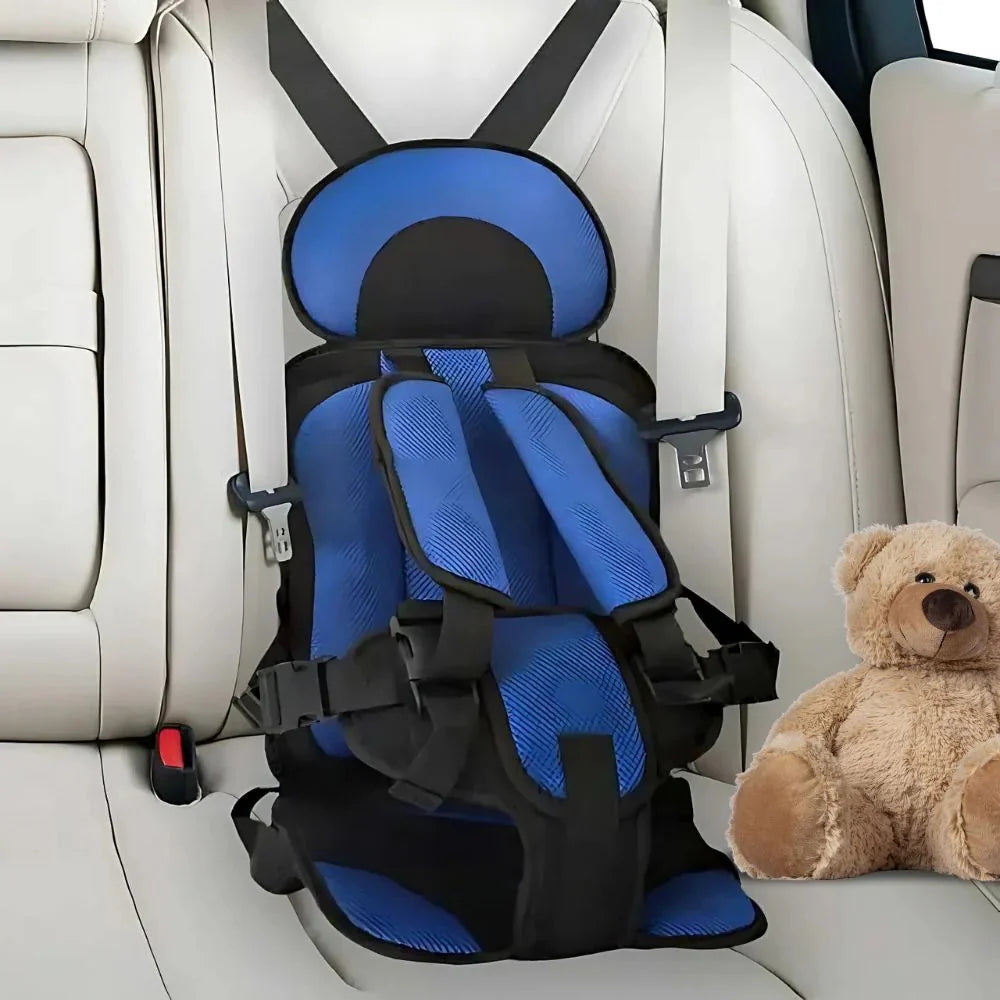 Child Protection Booster Cushion Seat with Integrated Safety Harness for Car Travel